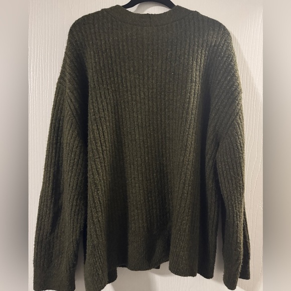 Topshop Dark Green Ribbed Cardigan - Picture 4 of 4